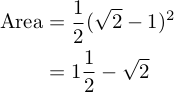 Formula for area of triangle.